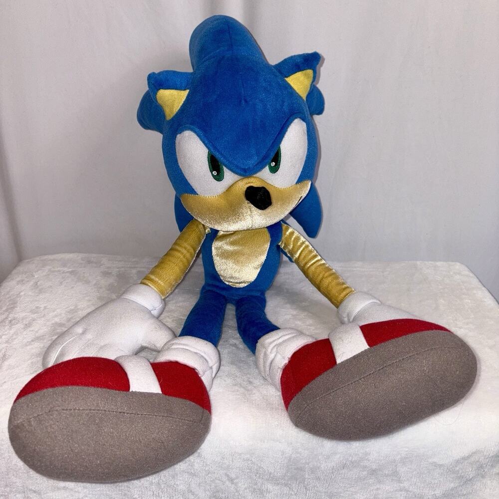 SEGA Sonic the Hedgehog Plush Doll Stuffed Animal Toy 24" Large Jumbo Big EUC